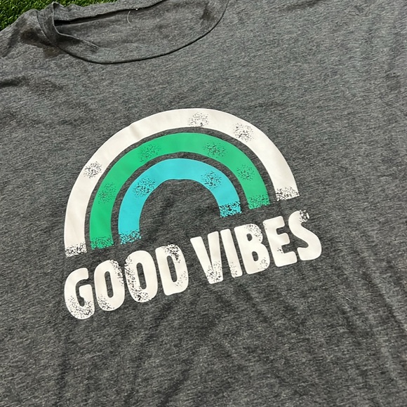 Women’s Good Vibes Long Sleeve Crew neck top with pockets - Picture 2 of 5
